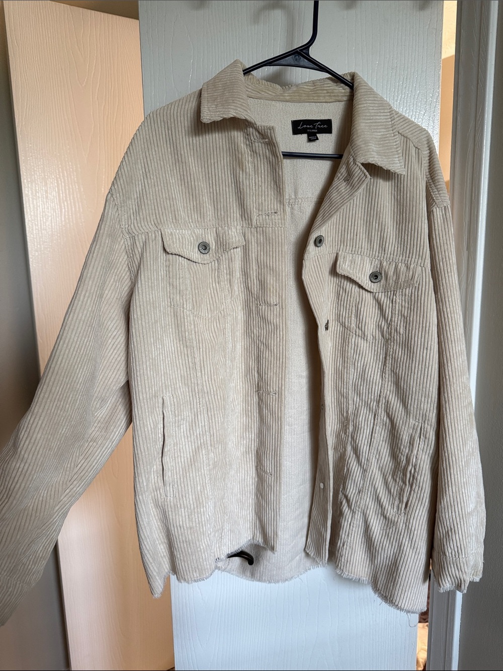 Love Tree Corduroy Jacket in Cream